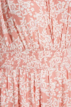 YOURS Curve Pink Floral Bardot Maxi Dress 9 YOURS Curve Pink Floral Bardot Maxi Dress -Saga Dresses Shop 7dcecf93 1762 43 137115 Z