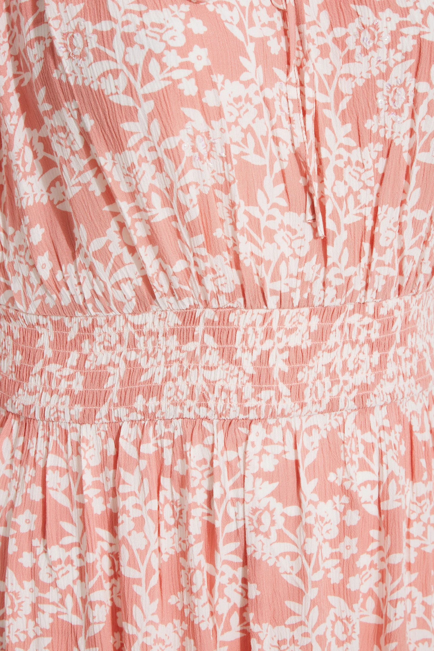 YOURS Curve Pink Floral Bardot Maxi Dress 4 YOURS Curve Pink Floral Bardot Maxi Dress - Image 4