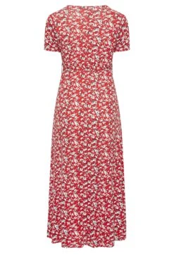 YOURS Curve Red Ditsy Print Maxi Dress -Saga Dresses Shop 7e5b49bf 7387 4b 302061 Y