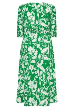 YOURS Curve Green Floral Split Front Dress 11 YOURS Curve Green Floral Split Front Dress -Saga Dresses Shop 7ea30ccf 430b 43 301904 Y