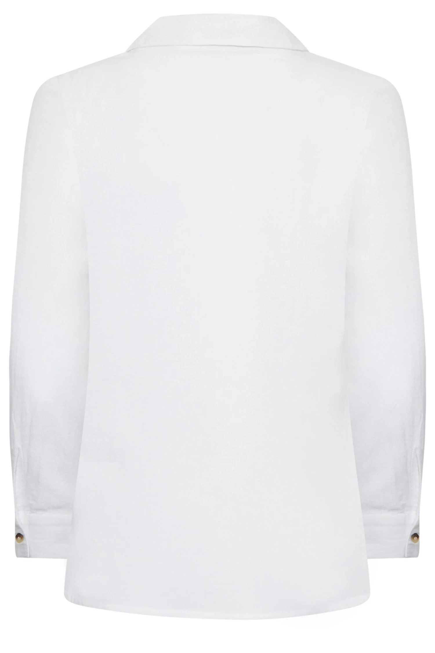 YOURS PETITE Curve White Linen Blend Shirt 6 YOURS PETITE Curve White Linen Blend Shirt - Image 6