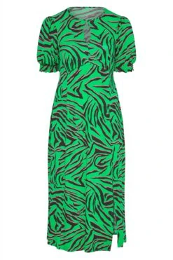 YOURS LONDON Curve Green Zebra Print Keyhole Dress -Saga Dresses Shop 802ad948 7eb7 48 161590 X