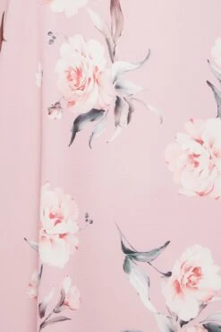 YOURS LONDON Curve Pink Floral Frill Cold Shoulder Top -Saga Dresses Shop 8091f716 1dce 47 162157 Z