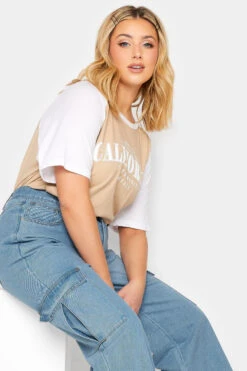 YOURS Curve Blue Cargo Jeans -Saga Dresses Shop 80bb72f2 ce61 41 143248 D