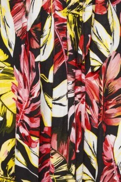 YOURS Curve Black Leaf Print Front Tie Maxi Dress -Saga Dresses Shop 80c0f47d 5170 45 302062 Z