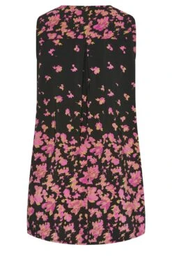 YOURS Curve Black & Pink Floral Border Swing Top 9 YOURS Curve Black & Pink Floral Border Swing Top -Saga Dresses Shop 8352085f 1f0b 42 131989 Y