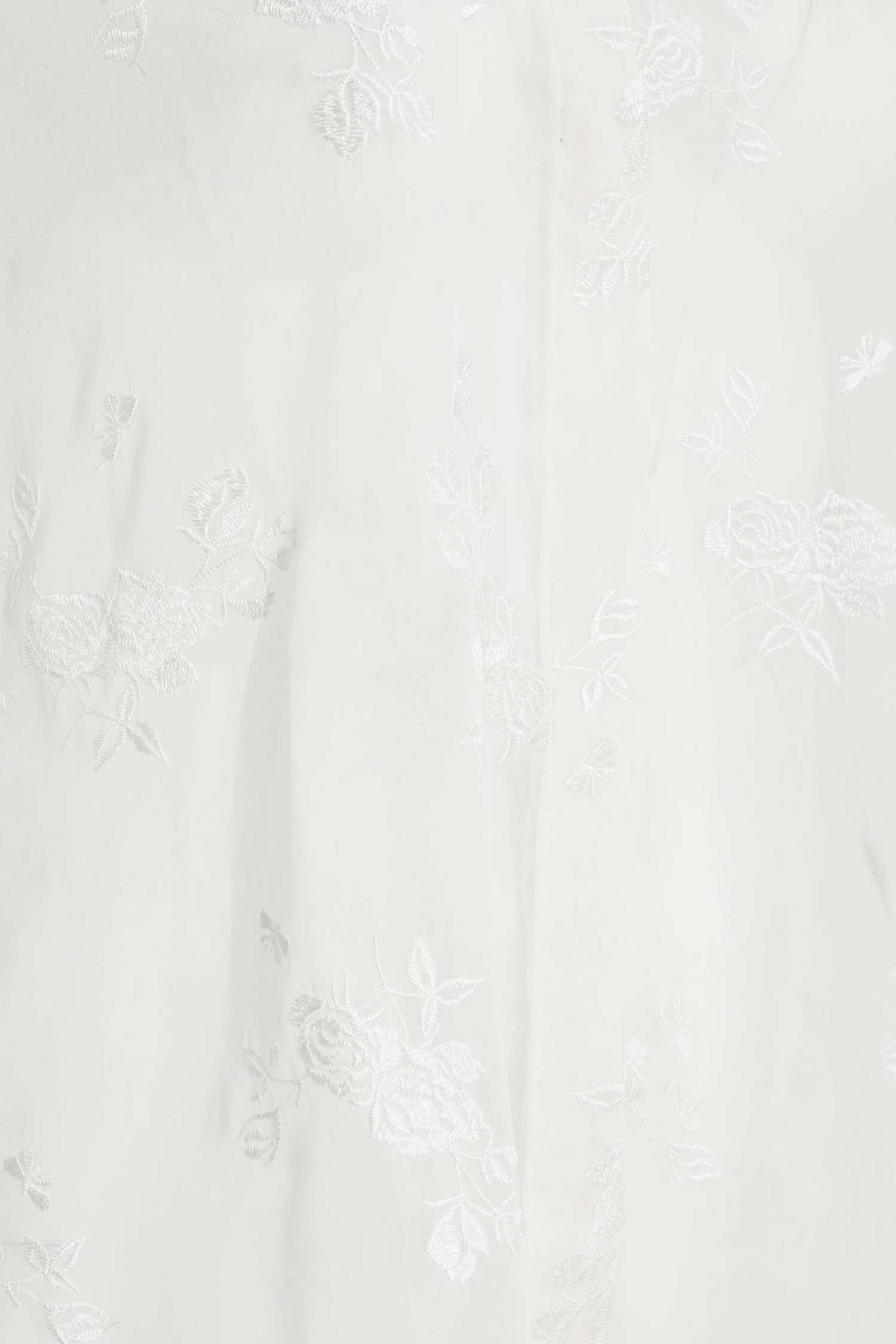 YOURS Curve White Floral Print Embroidered Shirt 5 YOURS Curve White Floral Print Embroidered Shirt - Image 5