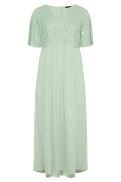 LUXE Curve Sage Green Sequin Hand Embellished Maxi Dress 10 LUXE Curve Sage Green Sequin Hand Embellished Maxi Dress -Saga Dresses Shop 842c12a4 47bb 4c 161155 F