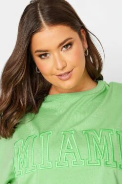 YOURS Curve 2 PACK White & Green 'Miami' Tunic T-Shirts -Saga Dresses Shop 84bfc643 eeaf 45 320771 C1