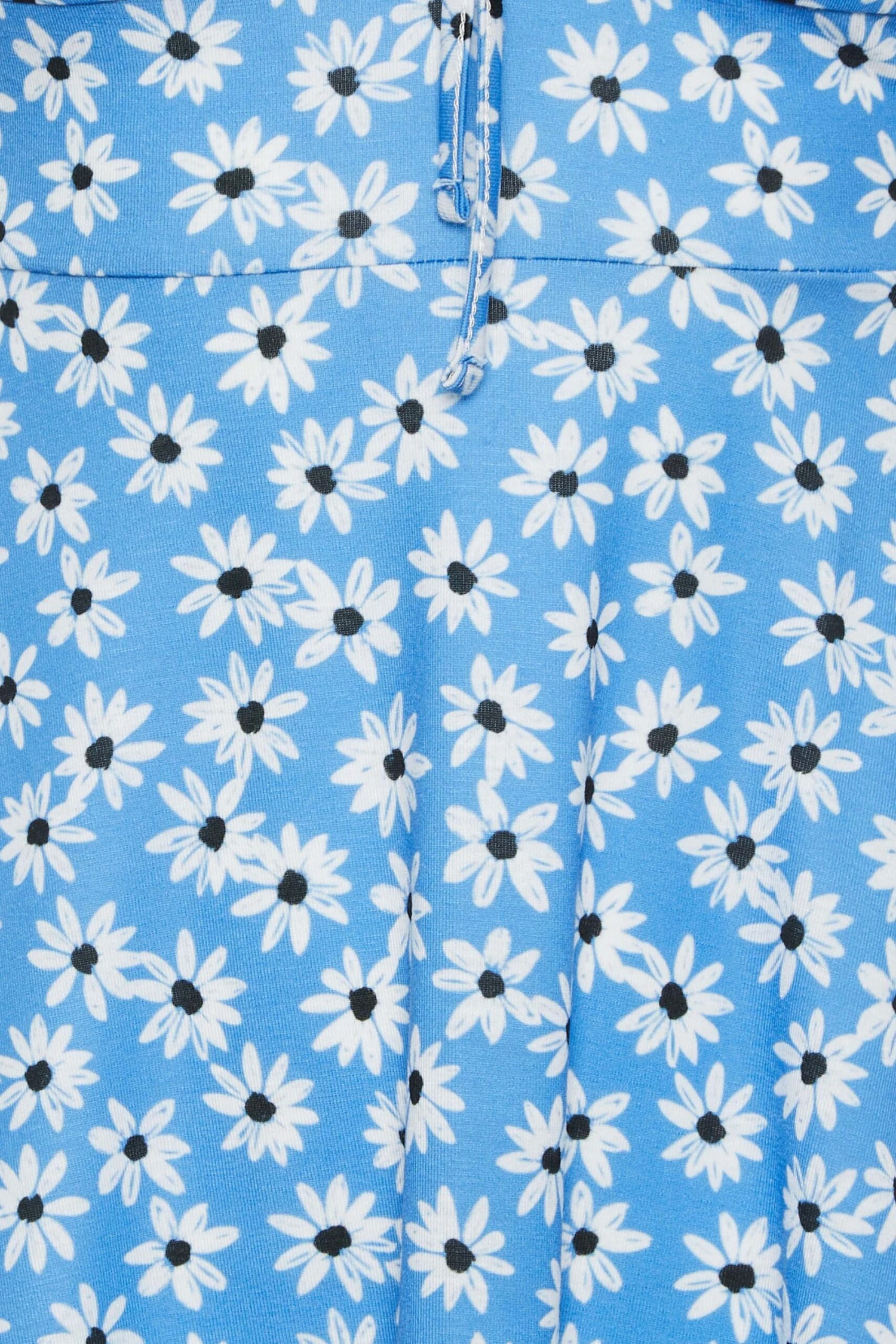 YOURS PETITE Curve Blue Daisy Print Ruched Front Dress 4 YOURS PETITE Curve Blue Daisy Print Ruched Front Dress - Image 4