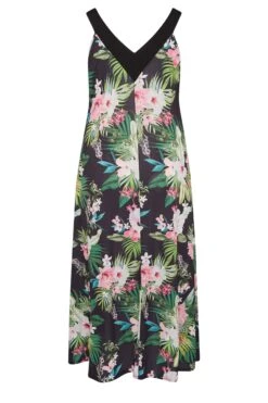 YOURS LONDON Curve Black Tropical Print Maxi Dress -Saga Dresses Shop 852ef493 4af2 44 162186 Y