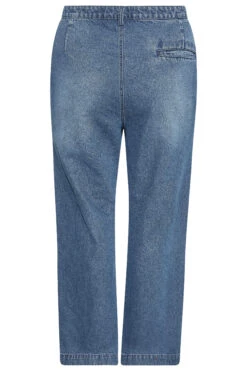 YOURS Curve Blue Wide Leg Jeans 13 YOURS Curve Blue Wide Leg Jeans -Saga Dresses Shop 854b000e 0acb 4d 142851R BK