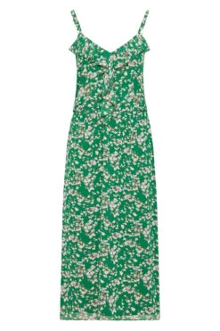 YOURS LONDON Curve Green Floral Print Ruffle Maxi Dress -Saga Dresses Shop 86adb3be 9c48 41 161126 F
