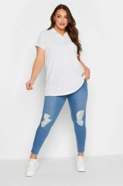 YOURS 2 PACK Curve Black & White Polo Top -Saga Dresses Shop 8744453b c814 41 320797 F