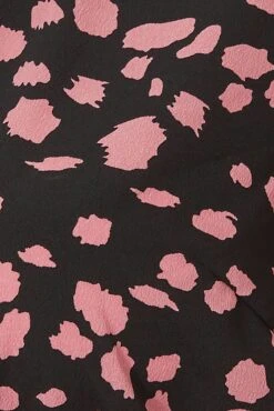 YOURS Curve Black Dalmatian Print Wrap Top -Saga Dresses Shop 893e128b 4926 43 131422 S