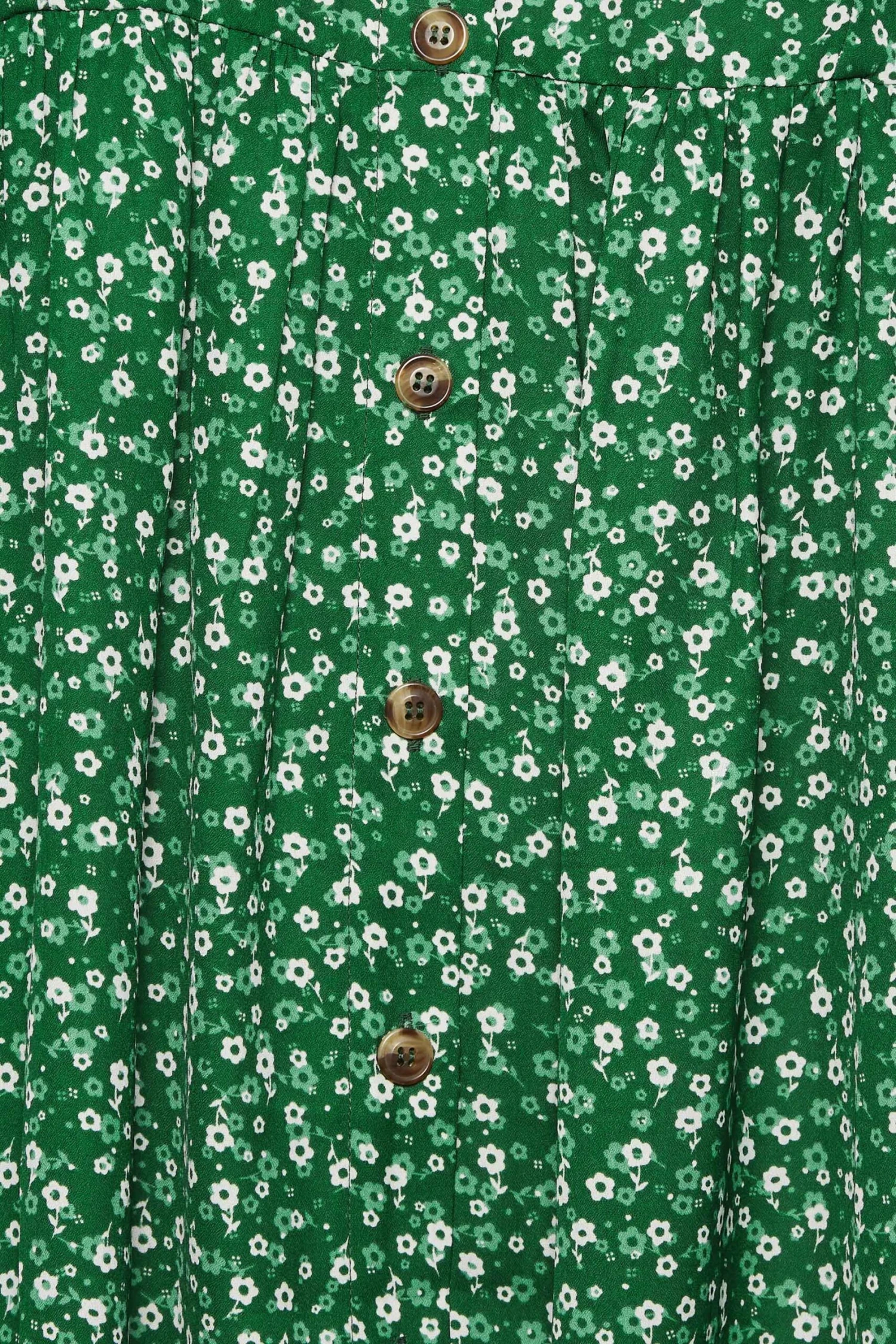 YOURS Curve Green Daisy Print Smock Dress 4 YOURS Curve Green Daisy Print Smock Dress - Image 4