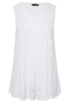 YOURS Curve 2 PACK Black Broderie Swing Vest Top -Saga Dresses Shop 8aa67cdd 8b8c 40 320741 X