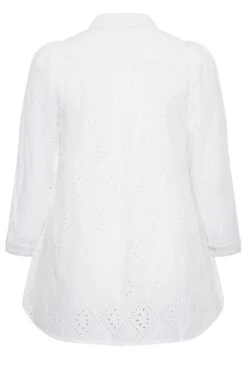 YOURS Curve White Broderie Anglaise Shirt -Saga Dresses Shop 8b557cb7 629a 4a 131762 Y