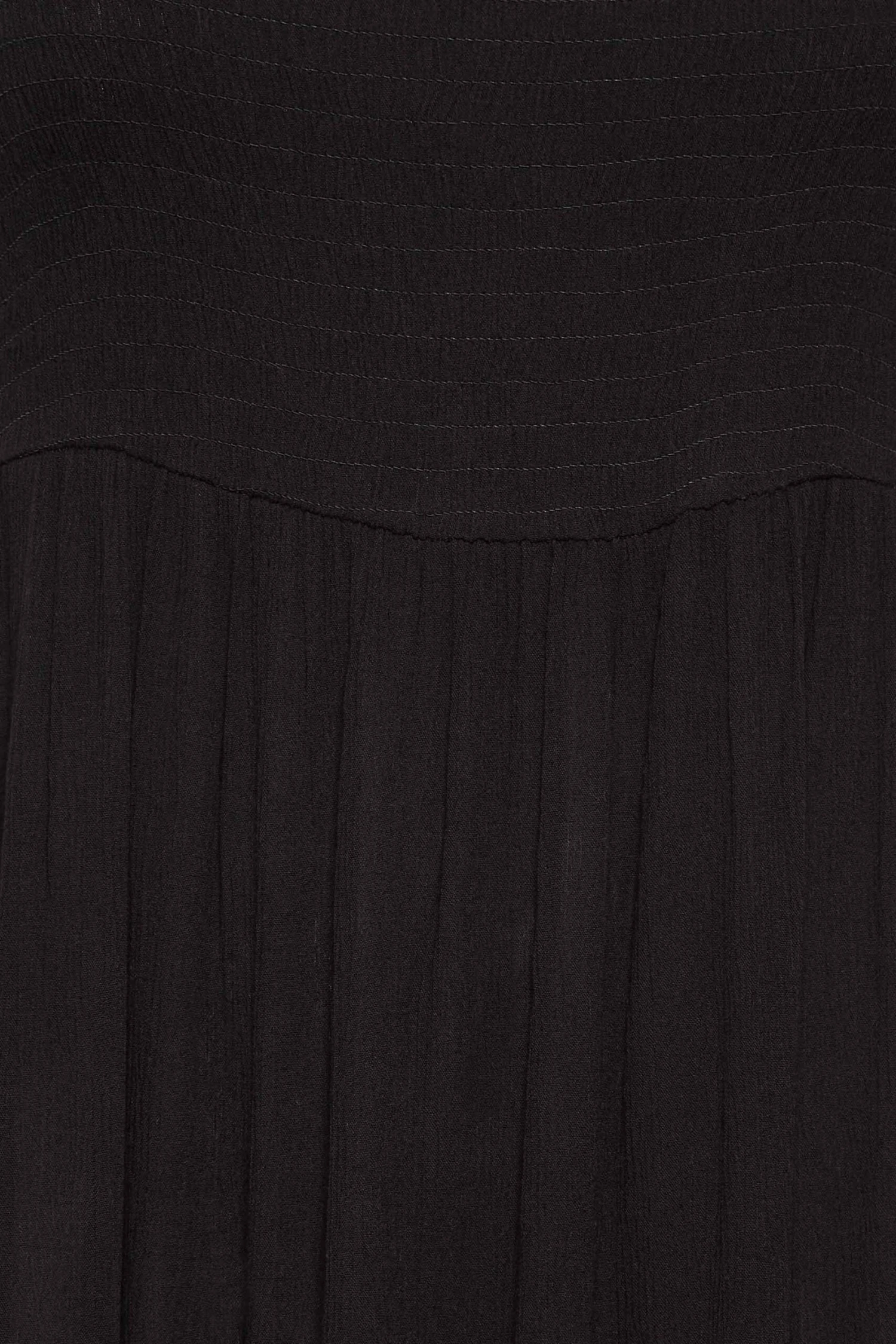 YOURS Curve Black Shirred Strappy Sundress 4 YOURS Curve Black Shirred Strappy Sundress - Image 4