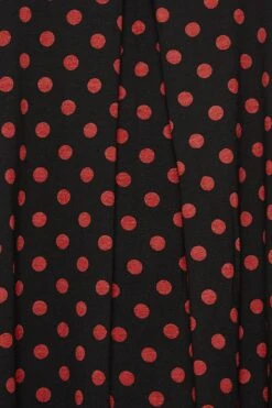 YOURS Curve Black Polka Dot Print Pleat Front Vest Top -Saga Dresses Shop 8e3735bc 46da 4f 302252 Z