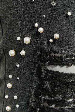 YOURS Curve Black Embellished Knee Stretch GRACE Jeggings -Saga Dresses Shop 8e542da8 9611 4a 143082 Z