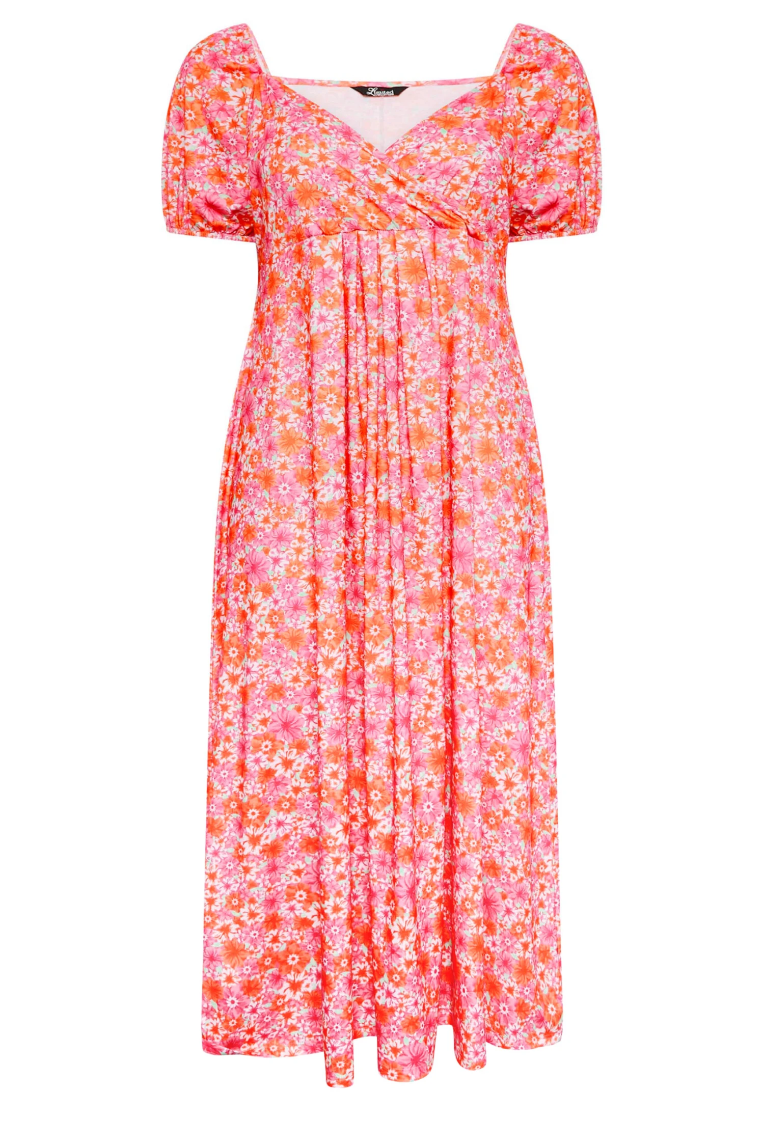 LIMITED COLLECTION Curve Pink Floral Wrap Maxi Dress 4 LIMITED COLLECTION Curve Pink Floral Wrap Maxi Dress - Image 4