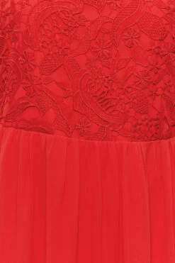 YOURS LONDON Curve Red Lace Front Chiffon Maxi Dress -Saga Dresses Shop 8f0ce1ed 6fb4 46 161892 Z