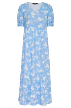 YOURS Curve Blue Floral V-Neck Maxi Dress 10 YOURS Curve Blue Floral V-Neck Maxi Dress -Saga Dresses Shop 8f8d1066 dcc9 41 137202 X