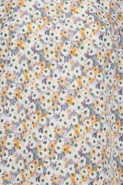 YOURS Curve White Floral Print Frill Blouse -Saga Dresses Shop 8fdfb63c 8bd8 4b 174274 Z