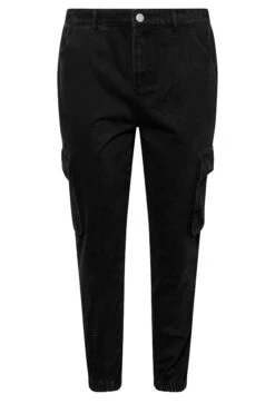 YOURS Curve Black Washed Cargo Jeans -Saga Dresses Shop 918082fb d106 4d 143035 X