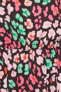 YOURS PETITE Curve Black Animal Print Halter Neck Dress -Saga Dresses Shop 923297ae 5a69 47 174499 Z