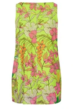 YOURS Curve Green Floral Double Layer Vest Top 9 YOURS Curve Green Floral Double Layer Vest Top -Saga Dresses Shop 942f93b8 4b9f 4f 300962 Y