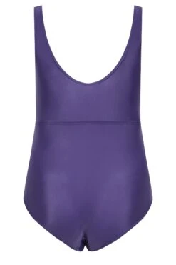 YOURS Curve Purple Keyhole Tummy Control Swimsuit -Saga Dresses Shop 952fb431 070f 45 150276 Y