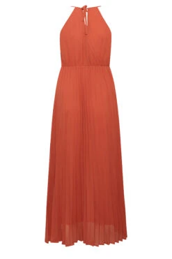 YOURS LONDON Curve Orange Pleated Maxi Dress -Saga Dresses Shop 957a650c ced9 47 161885 Y