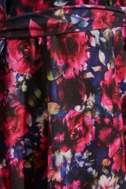 YOURS LONDON Curve Pink & Blue Floral Wrap Skater Dress -Saga Dresses Shop 95dc103a 5293 43 161791 Z