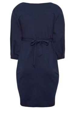 YOURS LONDON Curve Navy Blue Drop Shoulder Wrap Dress -Saga Dresses Shop 967dacaf 23e9 4b 162042 YR