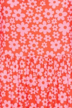 LIMITED COLLECTION Curve Pink Retro Floral Print Top -Saga Dresses Shop 9680677b de0e 4e 215749 Z