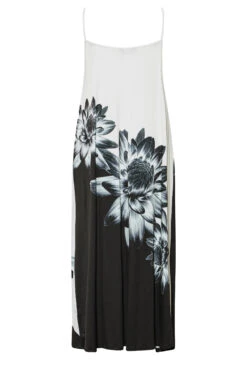 YOURS Curve White Floral Print Colour Block Maxi Dress -Saga Dresses Shop 968c3045 2c94 4a 301028 Y