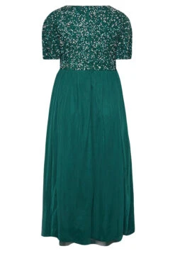LUXE Curve Forest Green Sequin Hand Embellished Maxi Dress 11 LUXE Curve Forest Green Sequin Hand Embellished Maxi Dress -Saga Dresses Shop 9bd28ad8 06bf 48 161988 Y