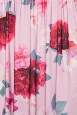 YOURS LONDON Curve Pink Floral Shirred Maxi Dress 11 YOURS LONDON Curve Pink Floral Shirred Maxi Dress -Saga Dresses Shop 9be60779 6148 4d 162124 Z