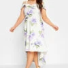 YOURS LONDON Curve White Floral Bardot Midi Dress