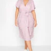 LIMITED COLLECTION Curve Pink Ditsy Floral Print Wrap Dress