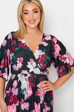 YOURS LONDON Curve Navy Blue Floral Shirred Maxi Dress 10 YOURS LONDON Curve Navy Blue Floral Shirred Maxi Dress -Saga Dresses Shop 9c42ef64 4f69 4b 162125 E