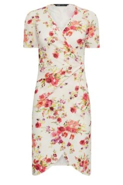 YOURS PETITE Curve White Floral Wrap Midi Dress 10 YOURS PETITE Curve White Floral Wrap Midi Dress -Saga Dresses Shop 9dc2e931 8584 4d 174482 X