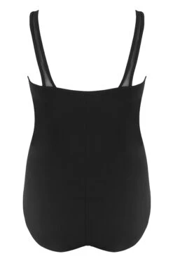 YOURS Curve Black Mesh Panel Tummy Control Swimsuit 7 YOURS Curve Black Mesh Panel Tummy Control Swimsuit -Saga Dresses Shop Black Mesh Panel Swimsuit 050810 cd34