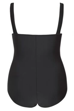 YOURS Curve Black Ruched Mesh Tummy Control Swimsuit -Saga Dresses Shop Black Ruched Mesh Swimsuit 150098 2bb0