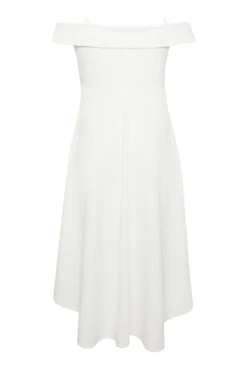 YOURS LONDON Curve White Bardot High Low Bridal Midi Dress 11 YOURS LONDON Curve White Bardot High Low Bridal Midi Dress -Saga Dresses Shop a02fb510 d3b9 4e 162089 Y