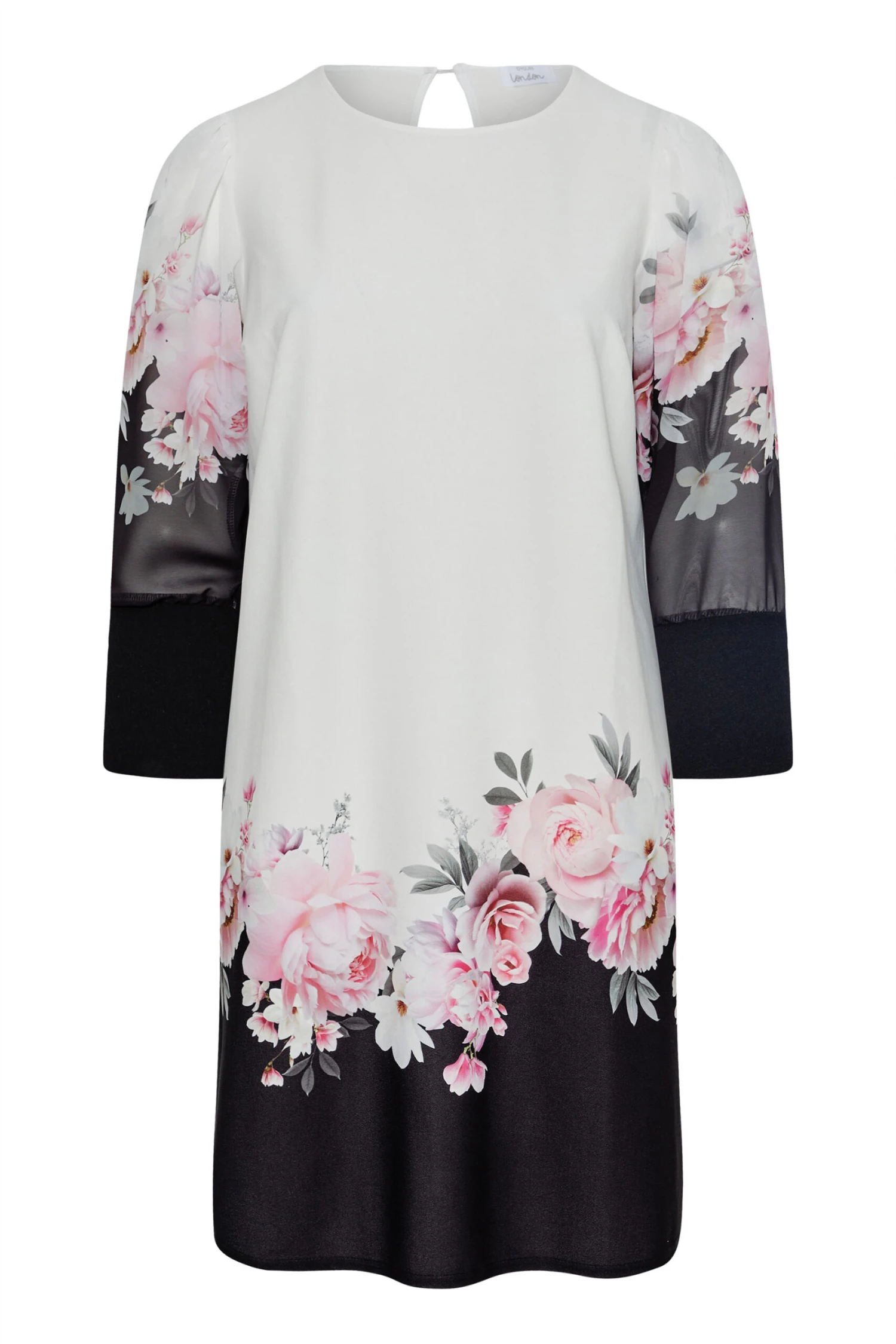 YOURS LONDON Curve White Floral Border Dress 5 YOURS LONDON Curve White Floral Border Dress - Image 5