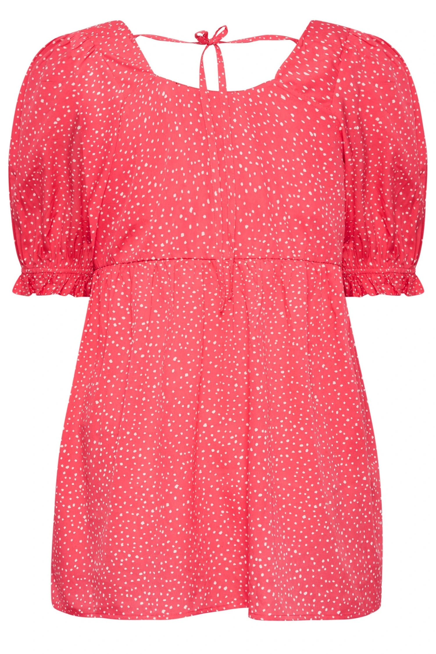 LIMITED COLLECTION Curve Pink Spot Print Puff Sleeve Top 7 LIMITED COLLECTION Curve Pink Spot Print Puff Sleeve Top - Image 7