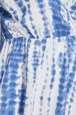 YOURS Curve Blue Tie Dye Cold Shoulder Top -Saga Dresses Shop a3f3024f 9a97 4d 173969 Z